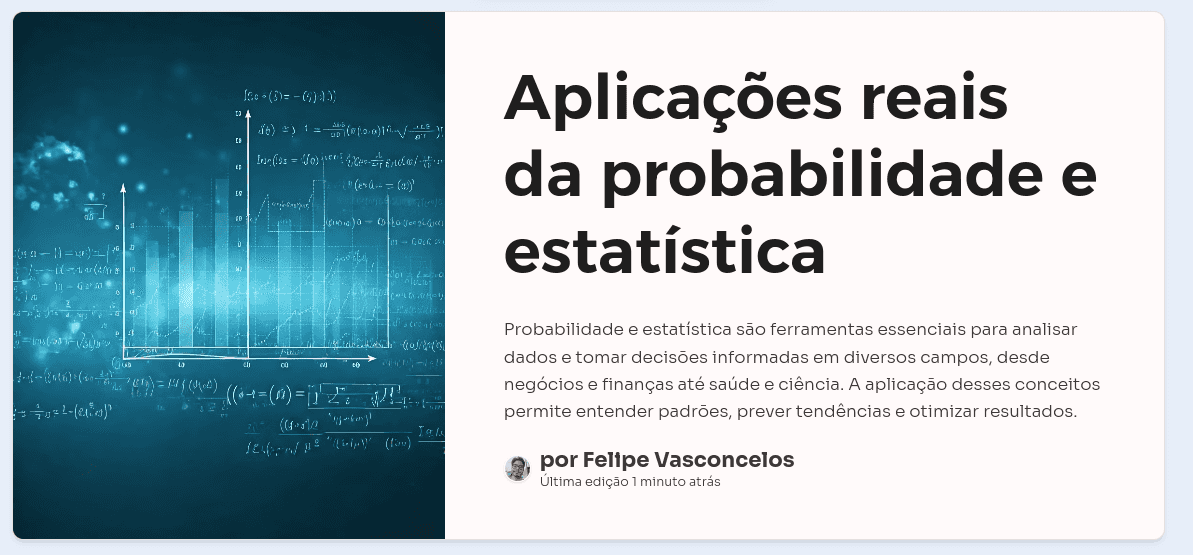 Apresentação sobre aplicações da teoria das probabilidades