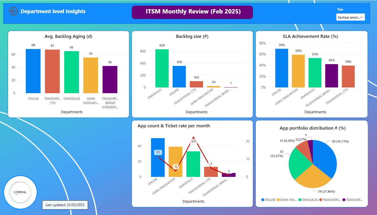 ITSM Monthly Audit Dashboard