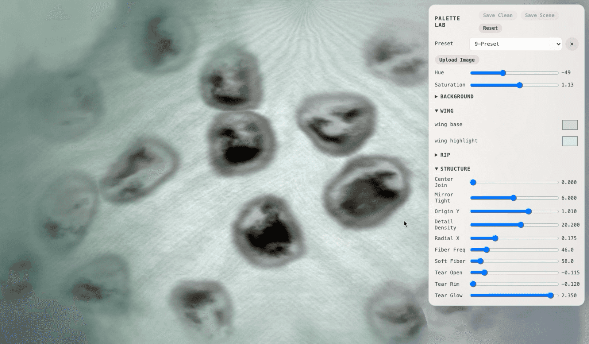 Organic Shader Lab | R&D | React, WebGL, GLSL