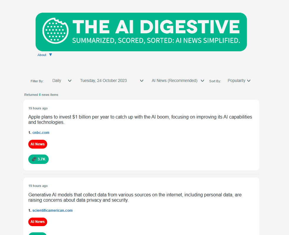 AI Digestive: Streamlined News Aggregator for AI