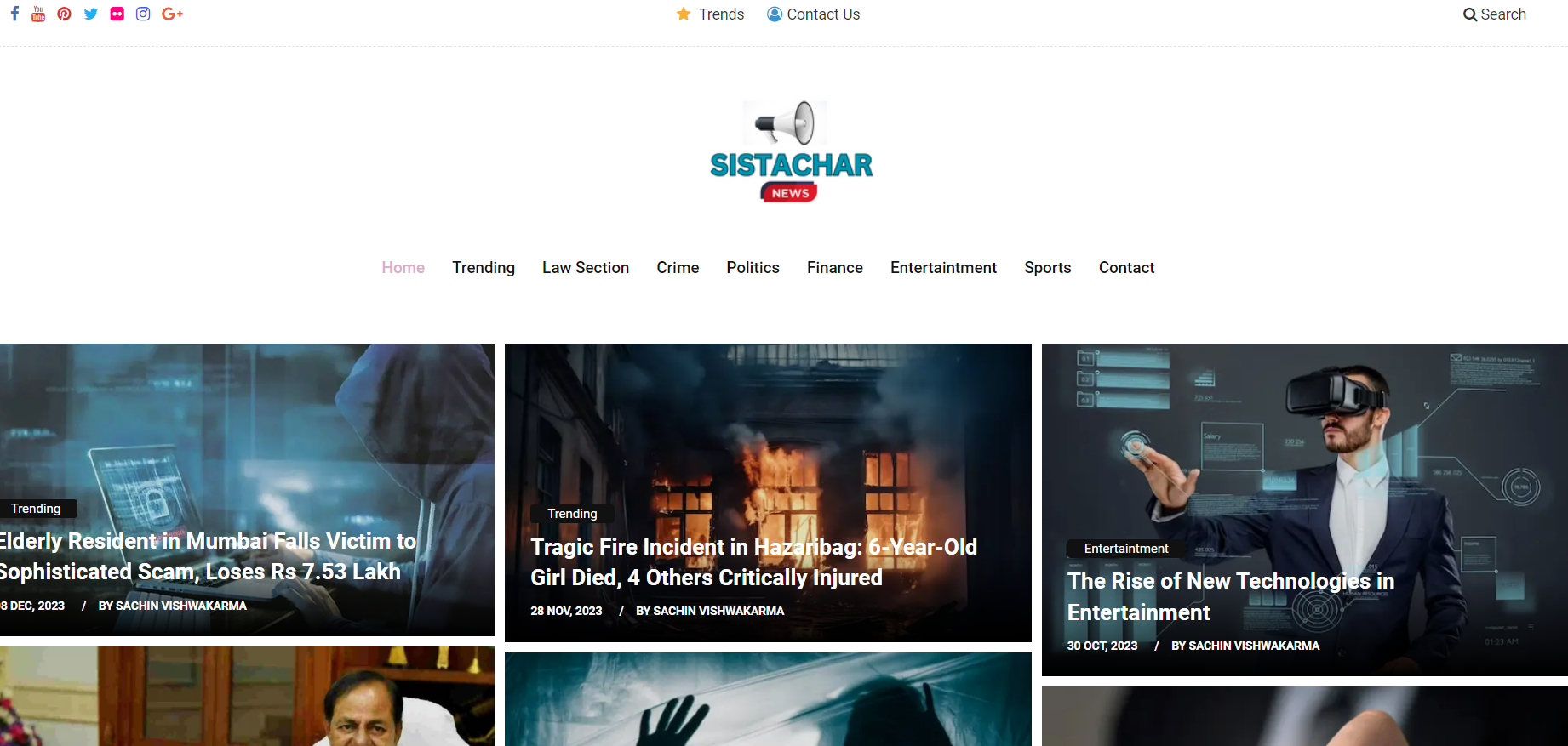 Content writing For Sistachar news website 