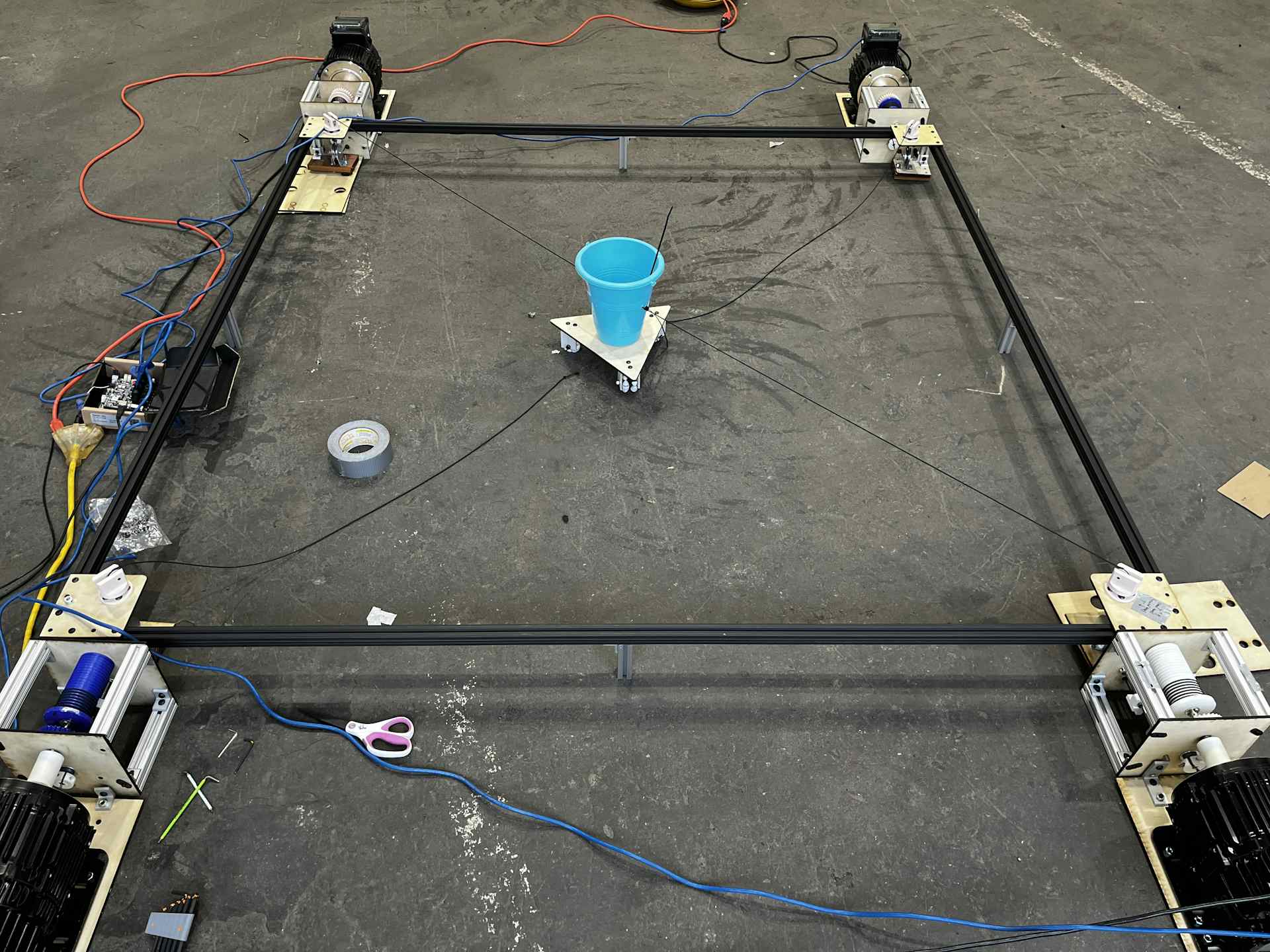 High-Speed Cable Robot to Catch Drones