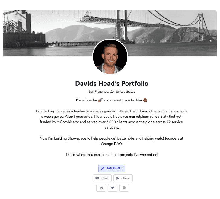 User profiles and named URLs added to portfolios